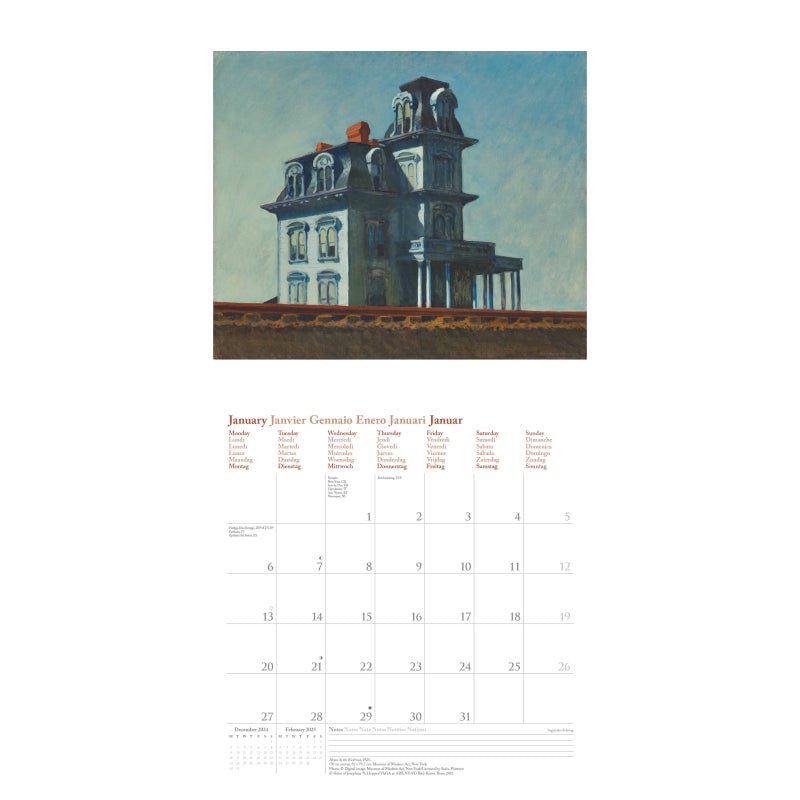 Edward Hopper - Jaarkalender 2025 - Catch Utrecht