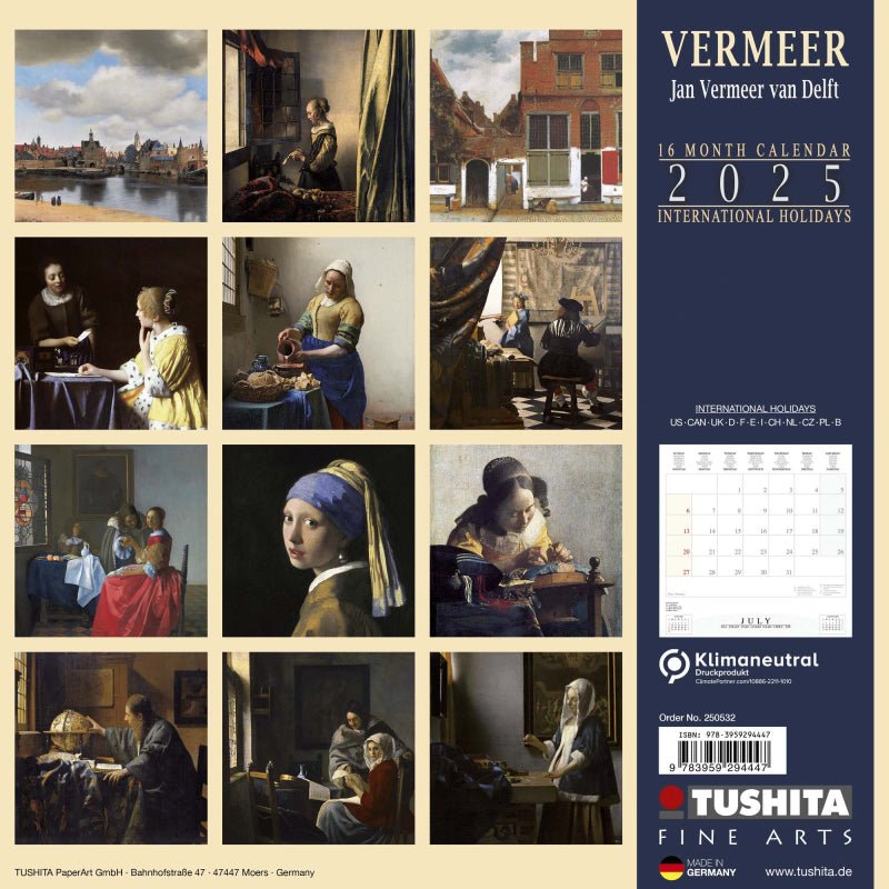 Jan / Johannes Vermeer - Jaarkalender 2025 - Catch Utrecht