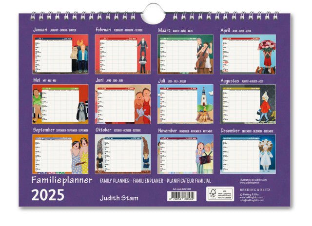 Judith Stam - Familie planner 2025 (incl. stickers) - Catch Utrecht